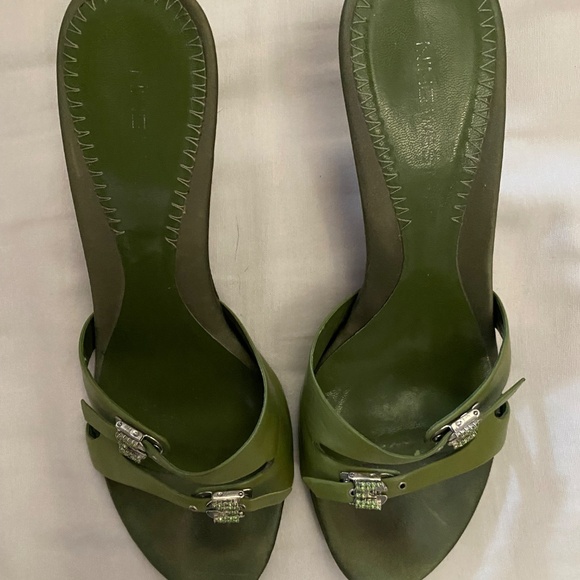 Gorgeous Green Heeled Sandal - Picture 2 of 3